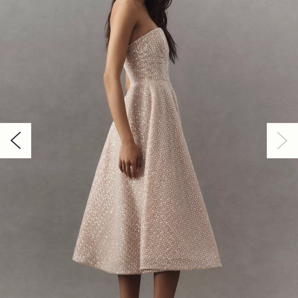 Helsi Vivi Strapless Beaded Fit & Flare Midi Dress